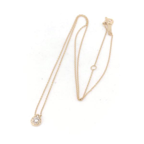 4°C K18 Yellow Gold Diamond Necklace for Women - Preowned in Excellent Condition | Elegant Gift for Anniversary, Valentine's Day & Special Occasions