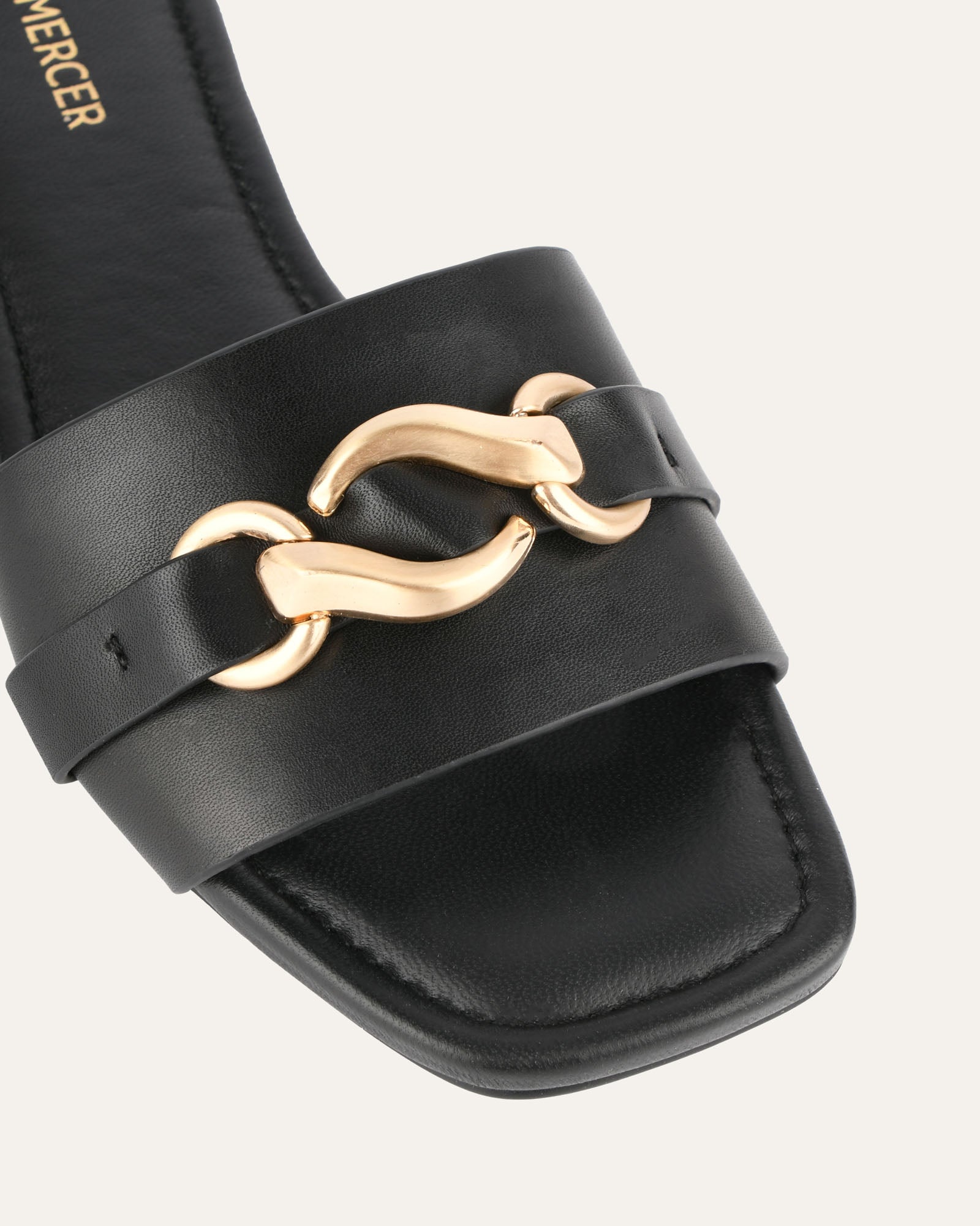 Pablo Black Leather Flat Slides - Comfortable & Stylish Men's & Women's Sandals for Casual Wear, Beach, Pool & Summer Outfits
