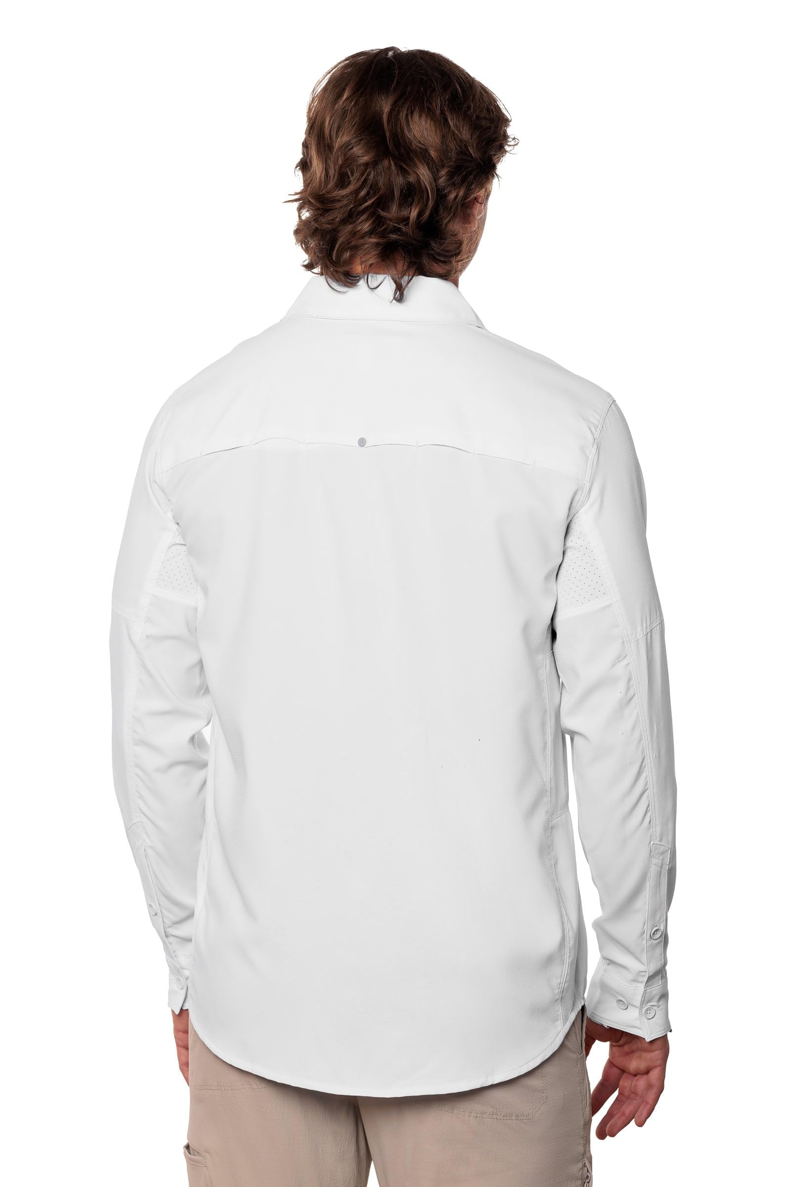 Coolibar UPF 50+ Men's Nassau Fishing Shirt - Sun Protective Long Sleeve Shirt for Outdoor Activities, Fishing, Hiking & Beach Wear