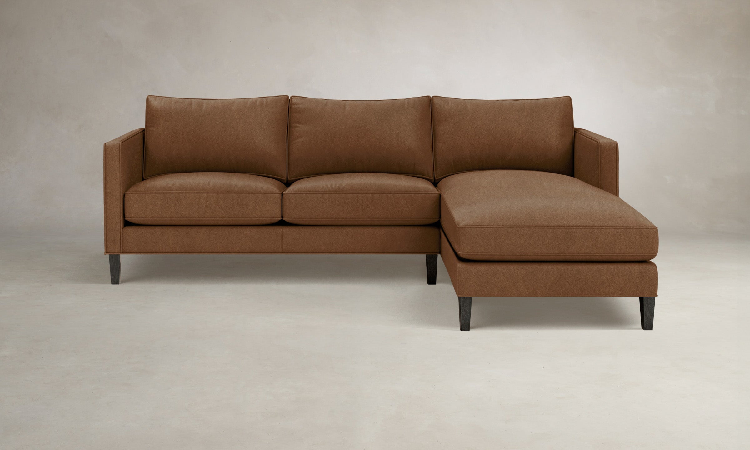 Premium Crosby Sectional Sofa in Tuscan Leather Cognac - Luxurious Living Room Furniture for Home & Office Comfort