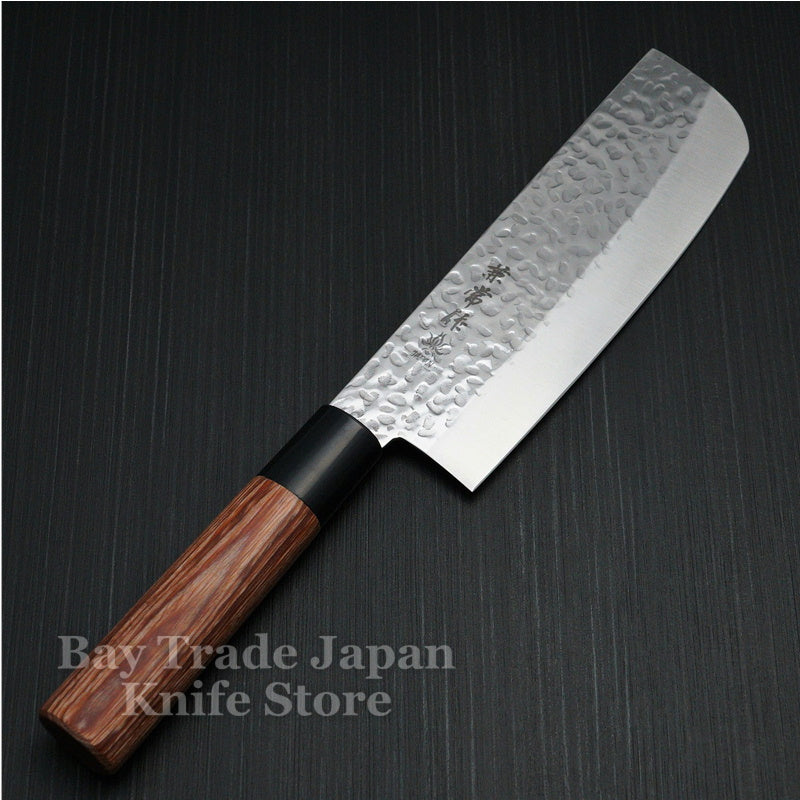 Premium Kanetsune Seki Hammered Finish DSR 1K6 Usuba Nakiri Knife 165mm - Japanese Vegetable Cleaver with KC-953 Steel - Perfect for Sushi Prep, Vegetable Chopping & Asian Cuisine
