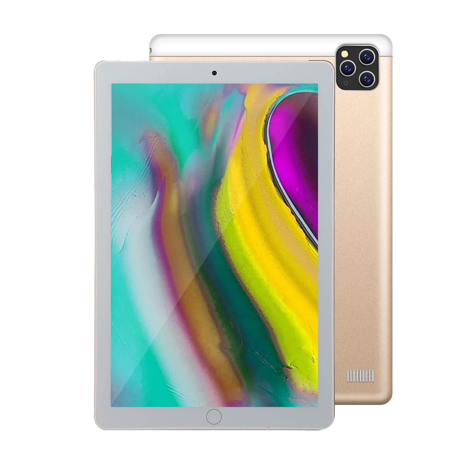 Birdeem 10.0 Inch Android Tablet - 1GB RAM 16GB Storage, Quad-Core Processor, Dual SIM & Camera, WiFi - Gold (Perfect for Work, Study & Entertainment)