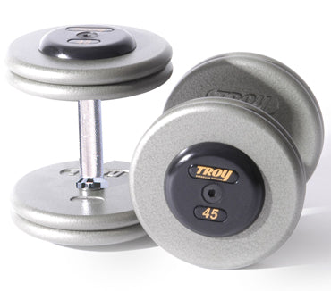 Troy Iron Pro Style Hammertone Dumbbell Set 5-50 lbs - Heavy Duty Home Gym Equipment for Strength Training & Weightlifting - Perfect for Home Workouts, CrossFit, and Fitness Enthusiasts
