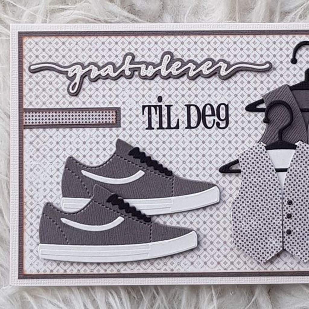 3Pcs Metal Shoe Die Cuts for Card Making, Scrapbooking & DIY Paper Crafts - Perfect for Greeting Cards, Albums, and Home Decorations
