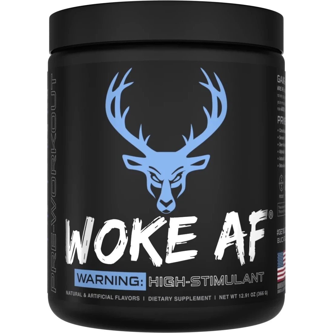Bucked Up WOKE AF Pre-Workout Supplement - Energy & Focus Booster for Gym, Fitness & Bodybuilding | Ideal for Pre-Workout, Weight Training & Athletic Performance
