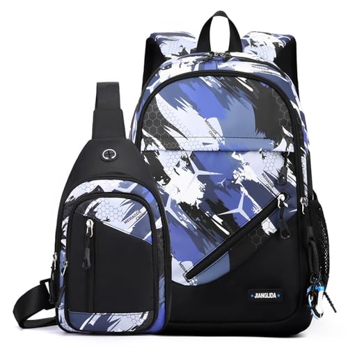 2pcs Camo-blue