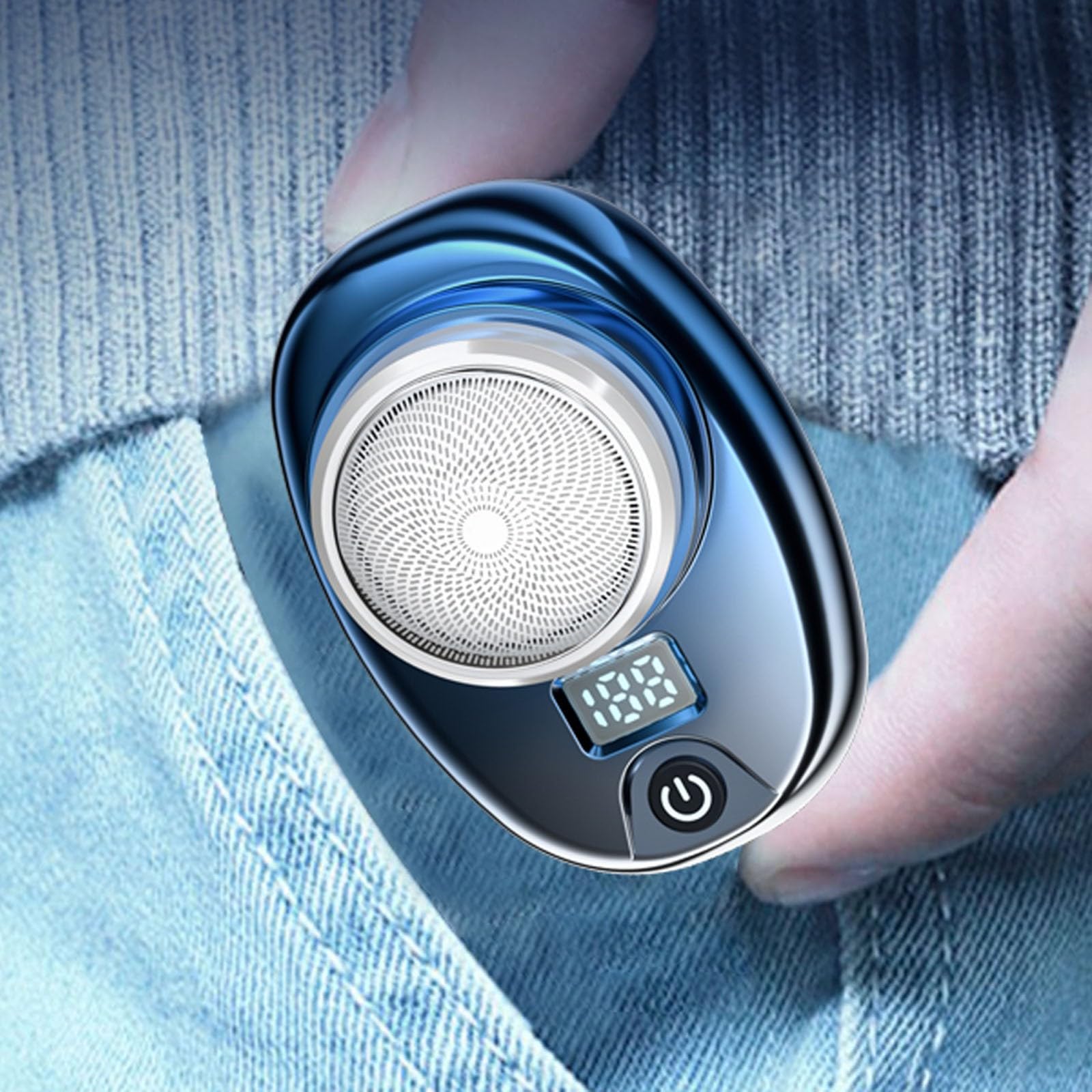 Mini Electric Shaver for Men - USB Rechargeable Waterproof Beard Trimmer, Portable Pocket Size Travel Shaver for Home, Office & Business Trips - Perfect for Daily Grooming, Travel & On-the-Go Use (Gray)
