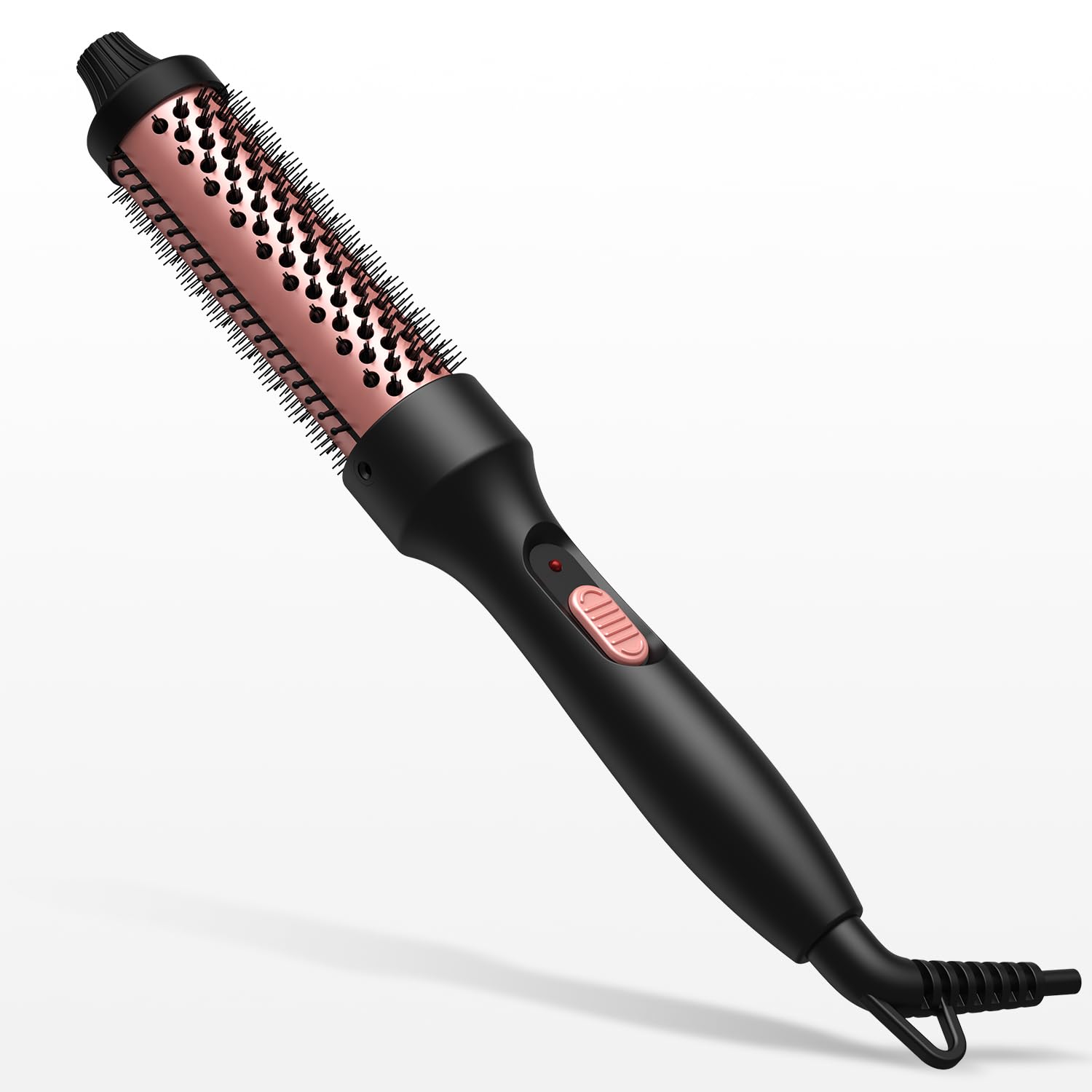 1 1/2 Inch Thermal Round Brush - 410°F Ionic Ceramic Tourmaline Hot Air Styling Brush for Voluminous Curls & Smooth Hair - Dual Voltage Travel Hair Brush with 20s Fast Heating - Perfect for Home, Salon & On-The-Go Styling