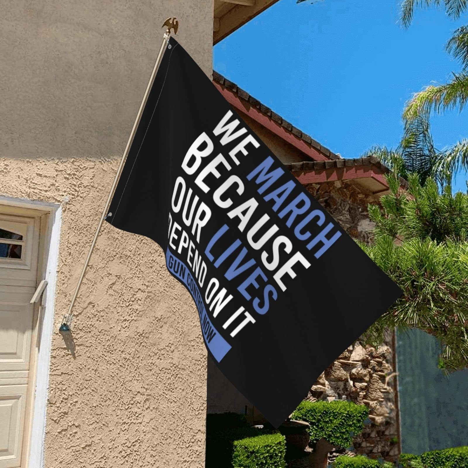 3x5 March For Our Lives Flag - Pray For Uvalde Texas, Enough Is Enough Gun Control Now, End Gun Violence, Protect Our Kids Not Guns - No More Silence Protest Banner - (No Flag Pole Included) - Perfect for Political Rallies, Social Justice Events & Peaceful Demonstrations