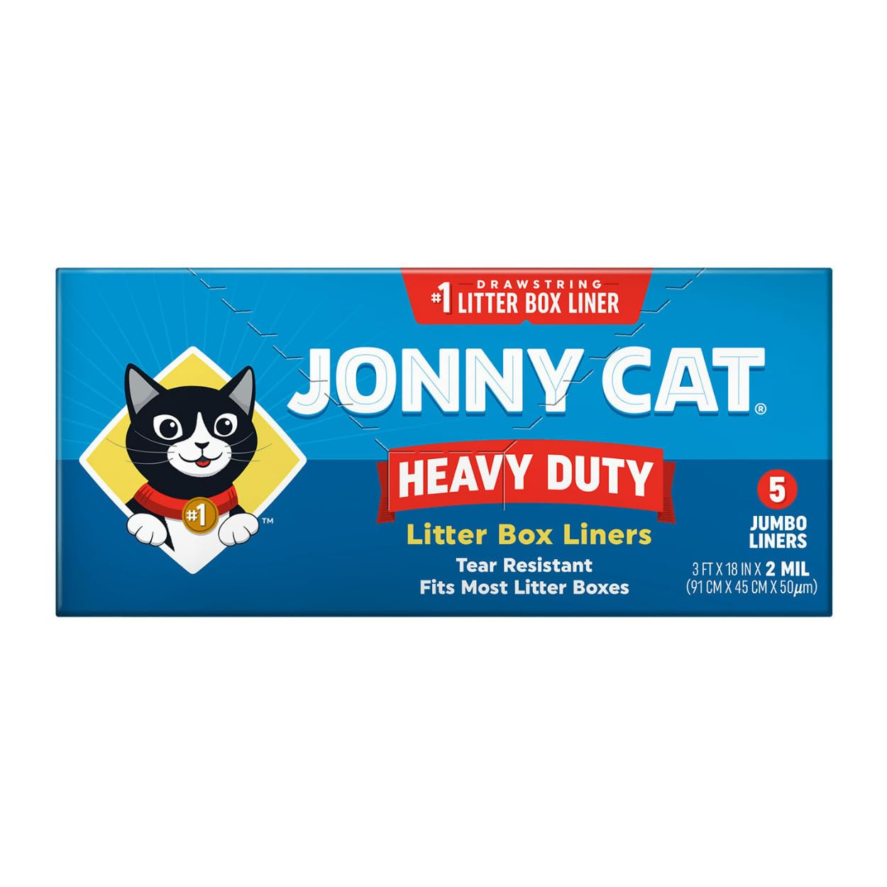 JONNY CAT Litter Box Liners - Extra Thick & Tear-Resistant Disposable Cat Litter Bags for Easy Cleanup (4-Pack) | Durable & Convenient for Odor Control & Mess-Free Litter Box Maintenance