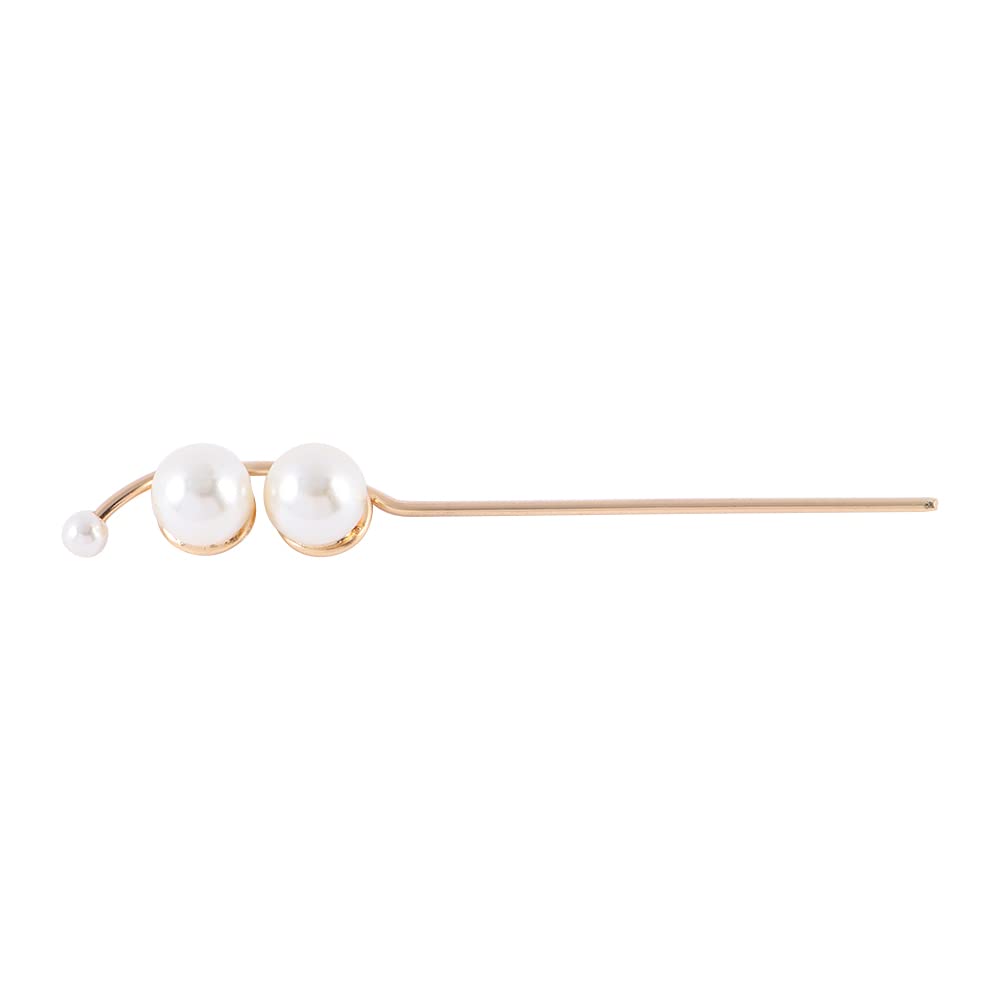 UTHTY Wedding Pearl Hair Pins - Elegant Bridal Hair Accessories with Alloy Pearls, Hair Sticks & Bobby Pins for Hairstyling (2-Pearl Design) - Perfect for Weddings, Proms & Special Occasions