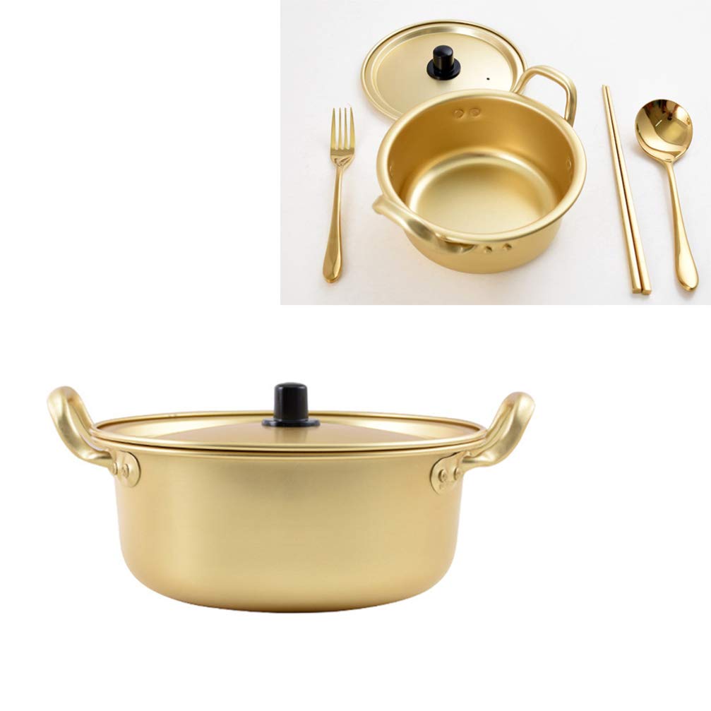 **DOITOOL Korean Instant Noodle Pot – Mini Ramen & Stew Pot with Double Handles, Non-Stick, Multi-Functional for Quick Meals, Dorm Cooking, and Hot Pot at Home**