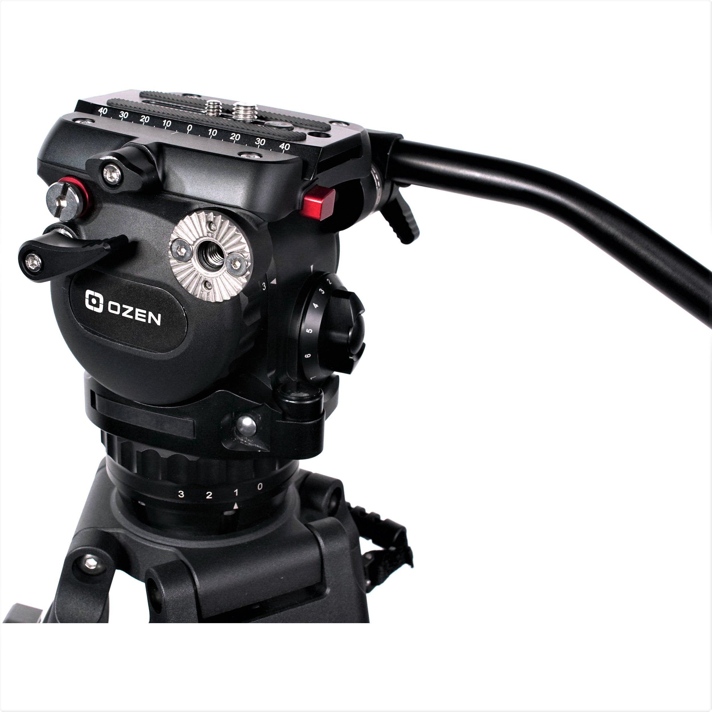 OZEN 6CF2HDS 75mm AGILE 6S S LOC Professional Tripod System - Lightweight Aluminum Tripod for DSLR Cameras, Video Shooting & Outdoor Photography