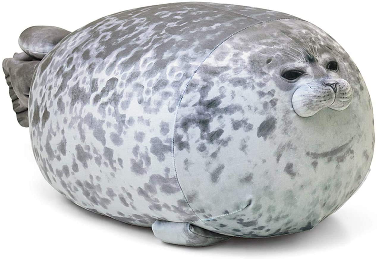 MerryXD Chubby Blob Seal Plush Pillow - Soft Stuffed Cotton Animal Toy, Cute Ocean Themed Large (24.5 Inches) - Perfect for Cuddling, Home Decor, Kids Room & Gift Giving