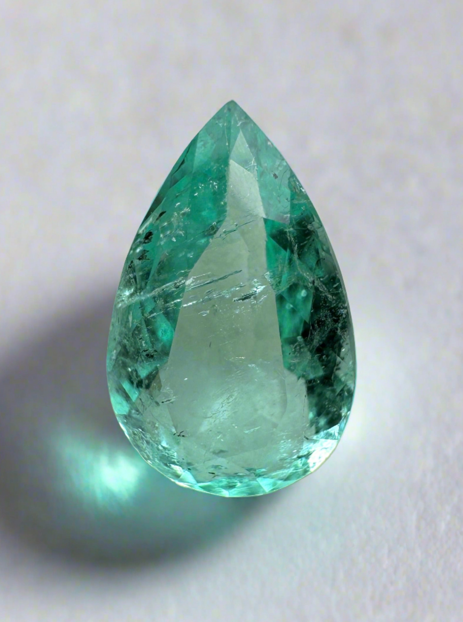 1.37 Carat Natural Colombian Emerald Pear Cut Loose Gemstone for Jewelry Making - Engagement Rings, Earrings & Necklaces