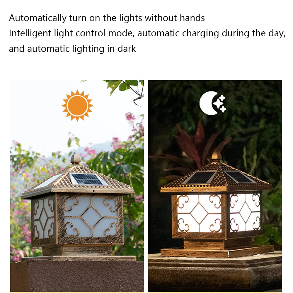 Solar Post Cap Lights Outdoor - Waterproof IP54 Solar Powered Landscape Lighting for Fence, Deck, Column - Modern Pier Mount Adapter for Courtyard, Garden & Patio Decoration