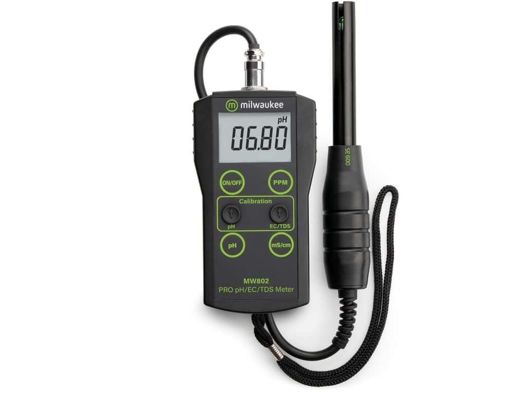 Digital pH/EC/TDS Meter Combo - Accurate Water Quality Tester for pH, Conductivity (mS/cm) and Total Dissolved Solids (ppm) - Ideal for Hydroponics, Aquariums, Pools and Drinking Water Testing
