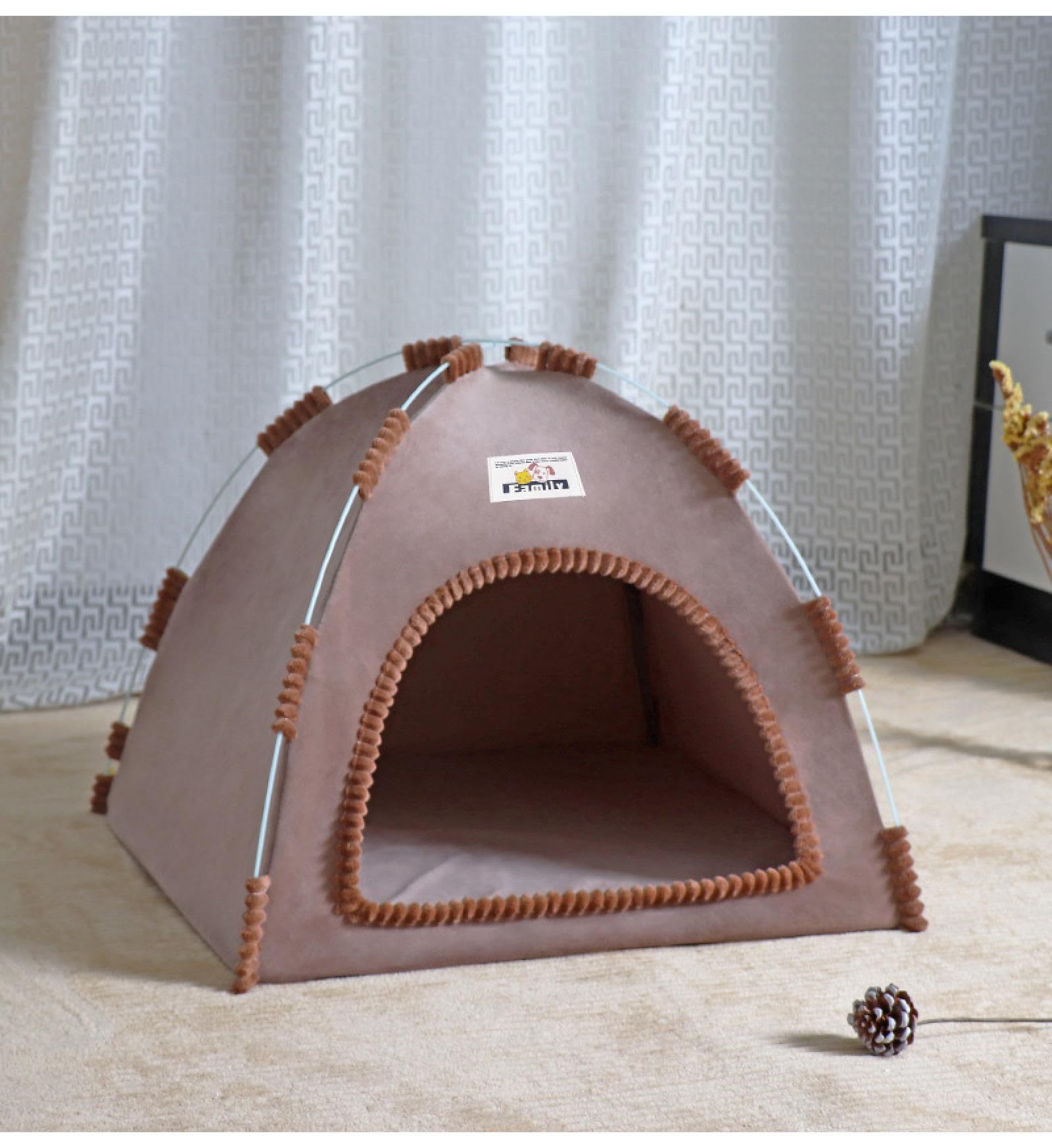 4-Season Portable Pet Tent - Breathable Foldable Cat & Dog Kennel for Indoor/Outdoor Use - Perfect for Camping, Travel, and Backyard