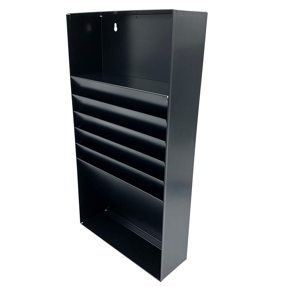 5-Slot Huron Steel Desk & Drawer Stationery Organizer - Black | Perfect for Office, Home & School Organization