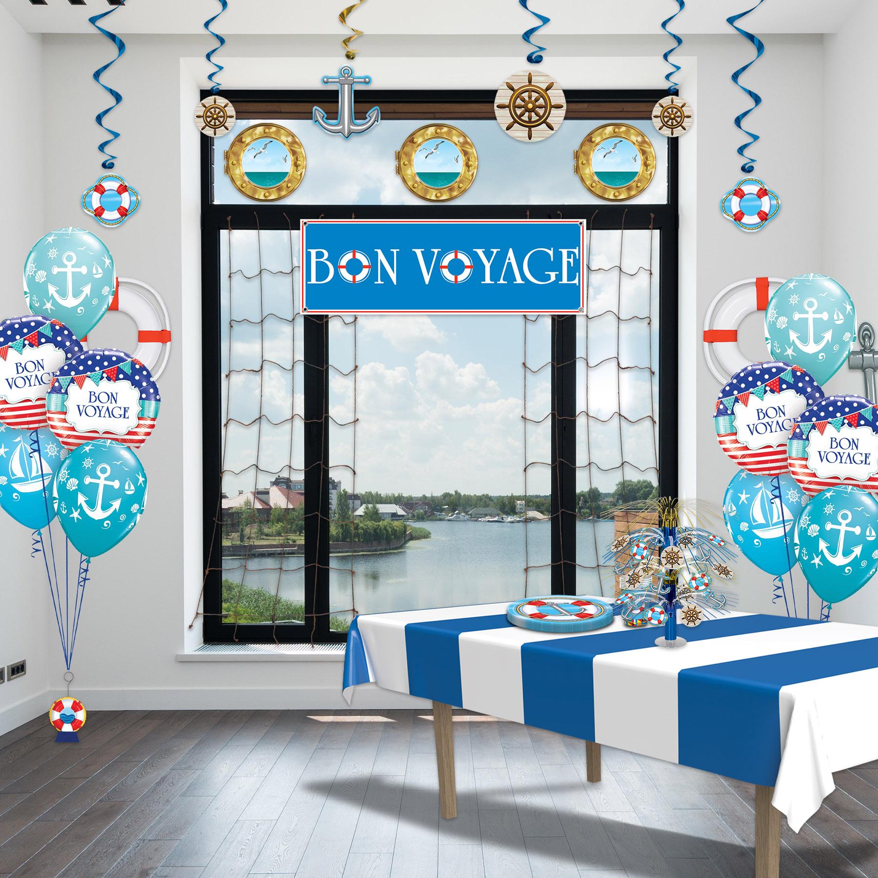 12 Pack Beistle Cruise Ship Porthole Party Window Clings - Peel & Stick Decals for Cruise Themed Parties, Birthdays & Nautical Decorations