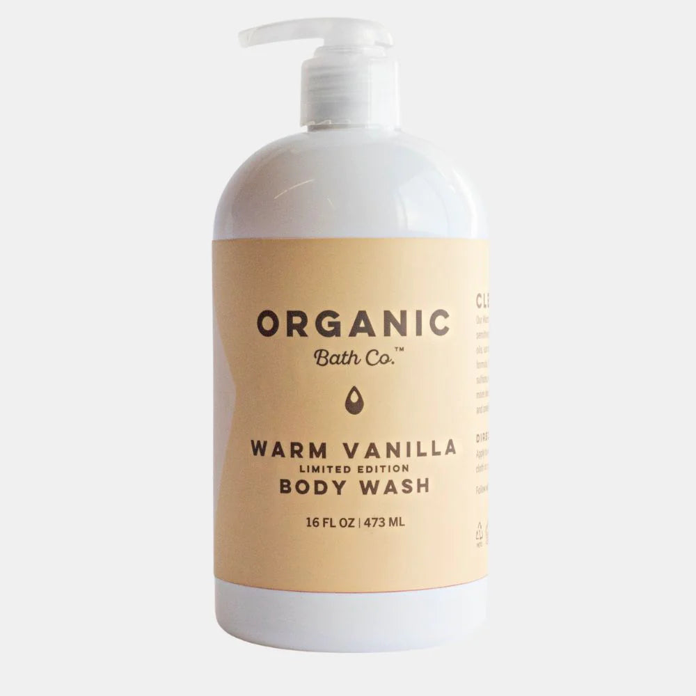 Organic Vanilla Body Wash for Dry Skin - Moisturizing & Soothing Shower Gel for Relaxation - Perfect for Daily Use & Spa Nights
