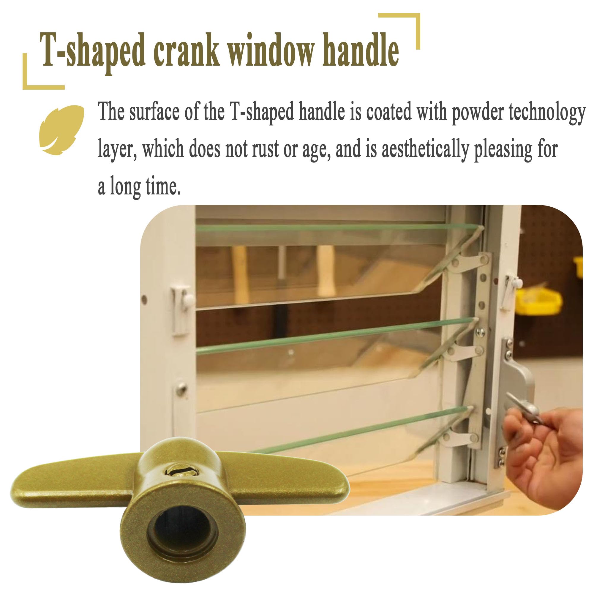 Pella Window T-Crank Handle Replacement - 3/8