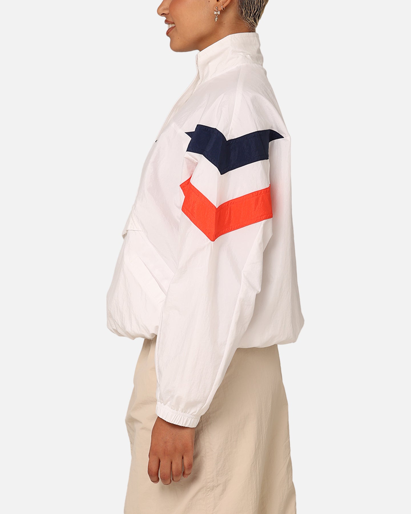 Adidas Women's Half Zip Windbreaker Jacket - Lightweight Water-Resistant Running Hoodie (Cloud White) for Outdoor Jogging & Casual Wear