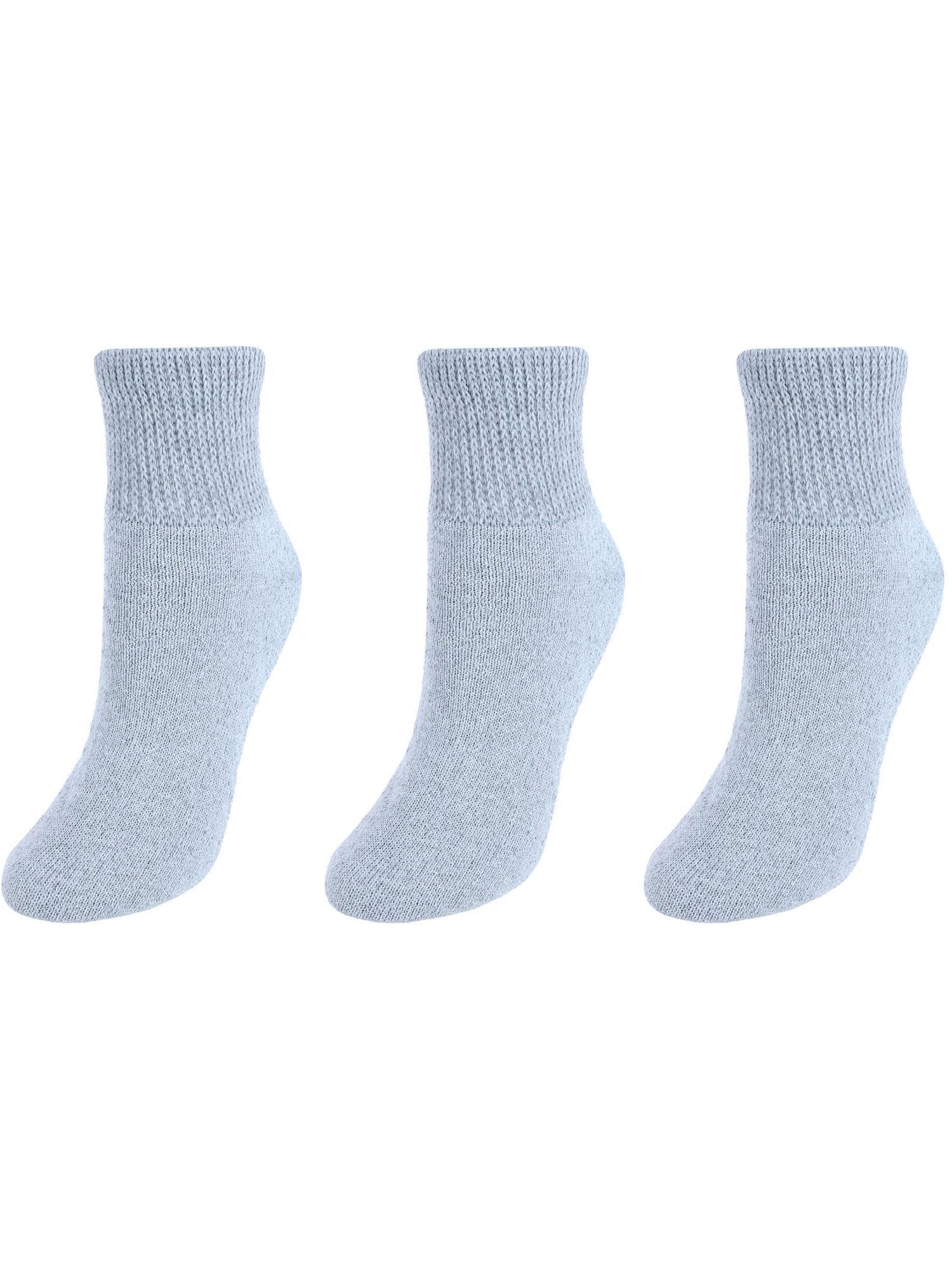 CTM® Women's Diabetic Ankle Socks - 3 Pairs Pack for Circulation & Comfort - Perfect for Diabetes, Swelling Relief & Everyday Wear