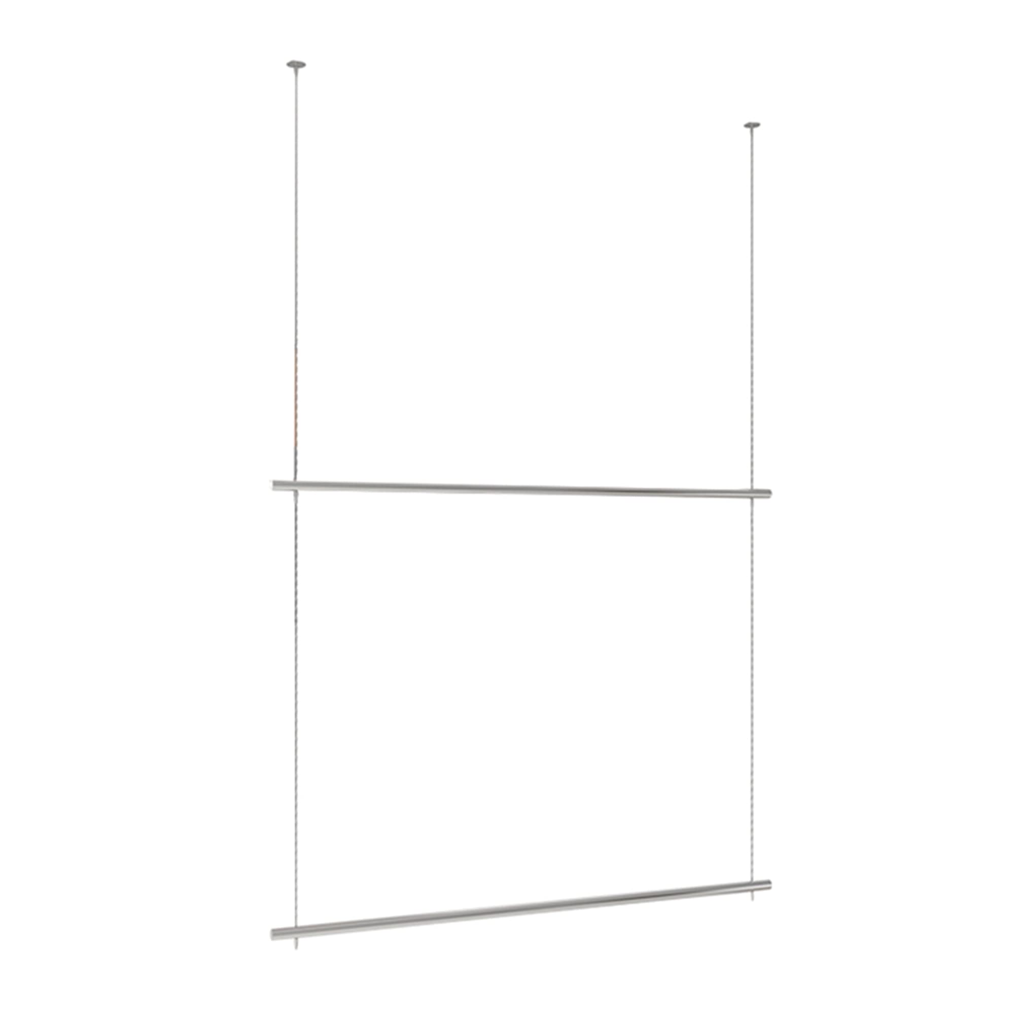Heavy-Duty Wall-Mounted Clothing Hanger - Adjustable Steel Wire Garment Rack with Strong Load-Bearing Capacity (80cm) - Perfect for Closet Organization, Retail Stores, and Home Wardrobe Display