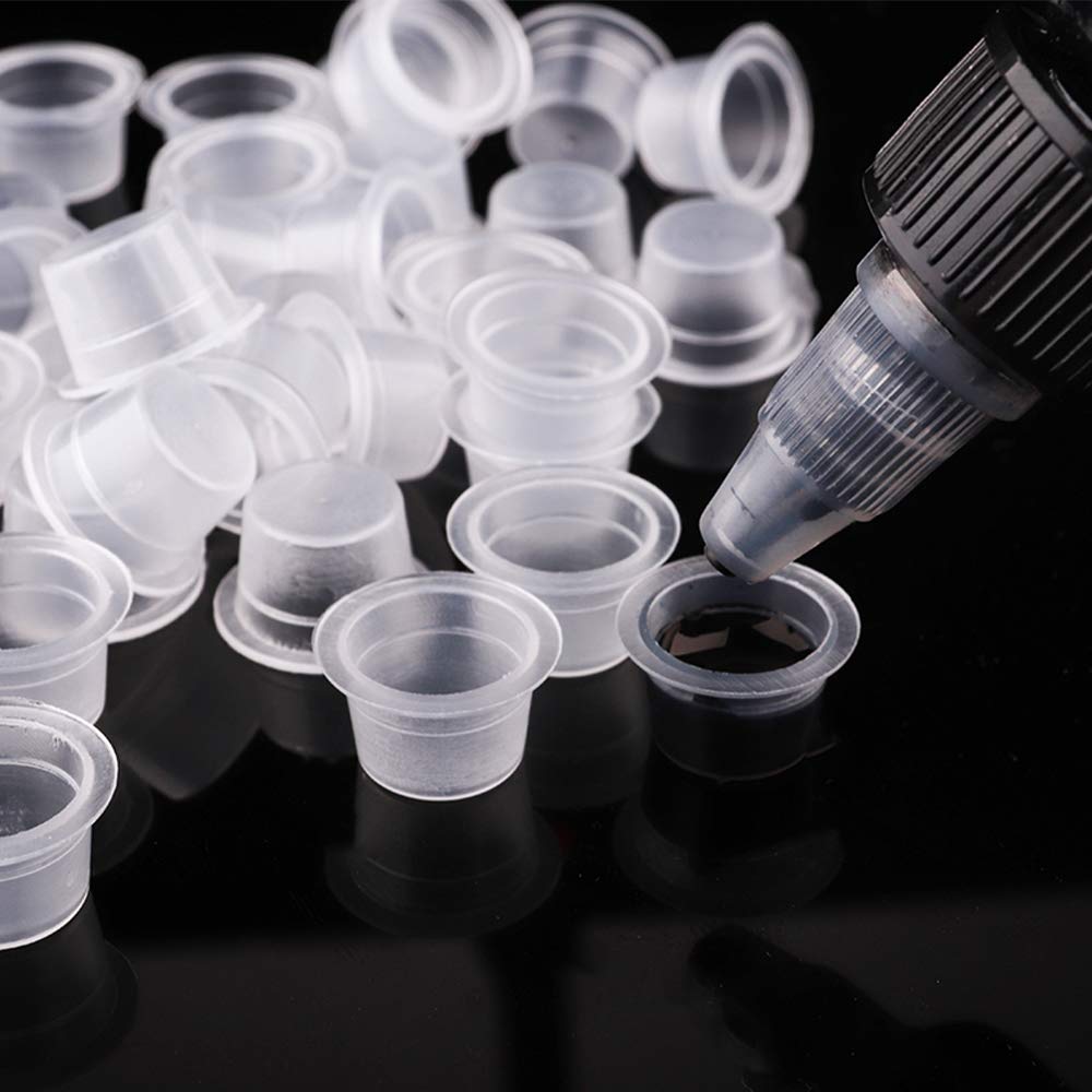 Professional Tattoo Ink Cups - 500Pcs Small Disposable Tattoo Ink Holders for Tattoo Needles, Machines & Kits | Ideal for Tattoo Artists & Studio Use