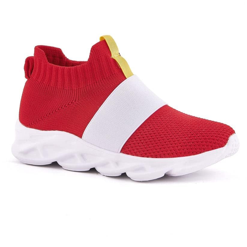 **Boys and Girls Sneakers - Kids Red Fashion Walking Shoes for Birthday & Everyday Play | Comfortable & Stylish for School, Sports & Outdoor Activities**
