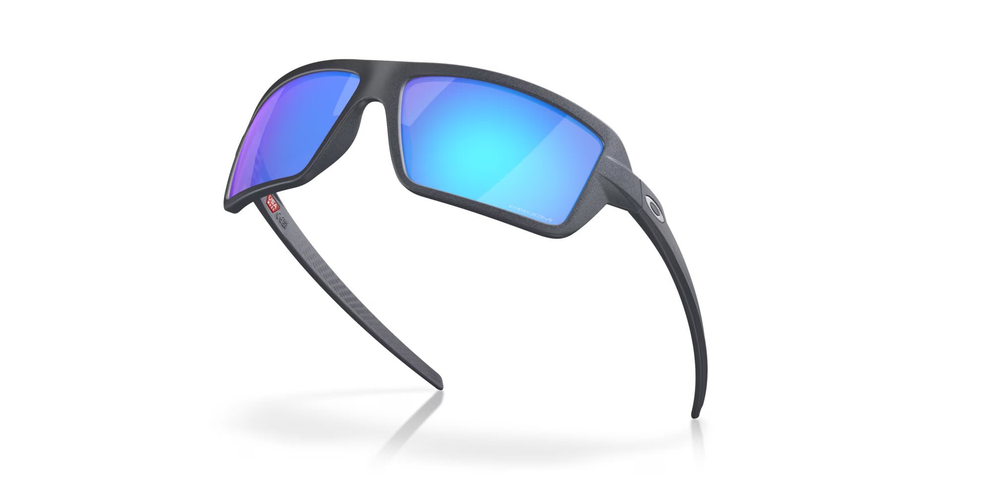 Premium Blue Steel Sunglasses with Prizm Sapphire Lens - UV Protection for Outdoor Sports & Driving