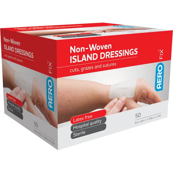 Non-Woven Island Dressings 6cm x 8cm (2.36