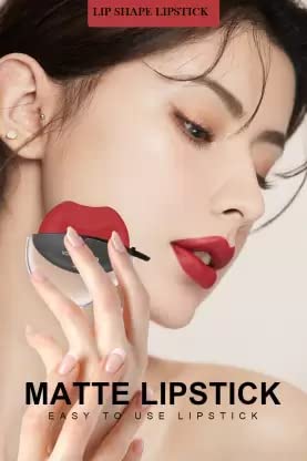 Creamy Apple-Shaped Lipstick for Women & Girls - Berry Shade | Moisturizing Matte Finish for Everyday Wear, Parties & Special Occasions