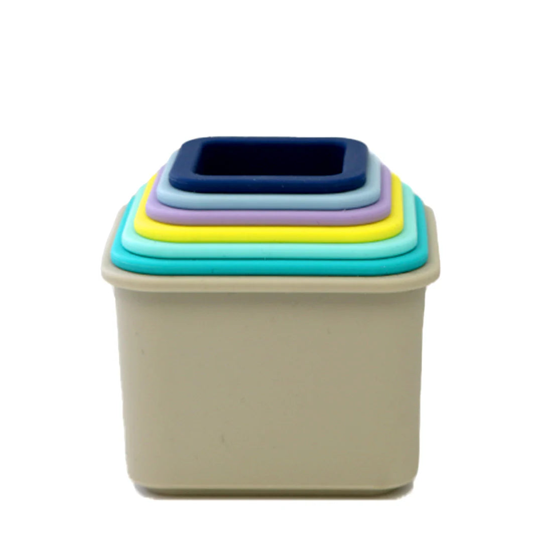bbluv® Stak – Silicone Stacking Cubes for Babies & Toddlers – Educational Sensory Toys for Early Learning & Playtime Fun