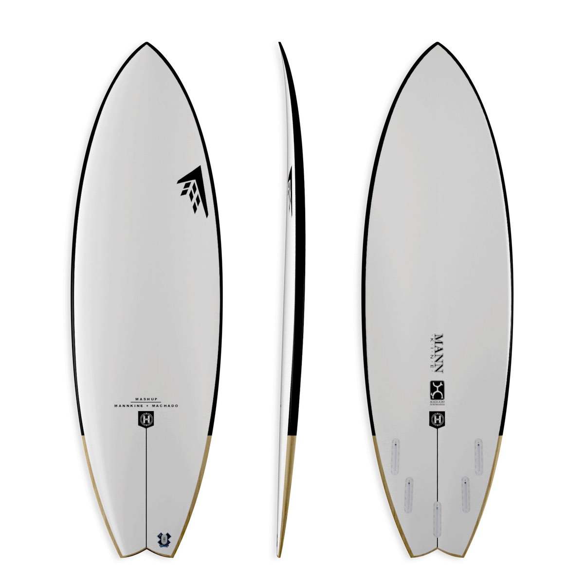 Firewire The Mashup Helium 5'10 Surfboard - Black Futures Fins - High Performance Shortboard for Waves & Beach Surfing