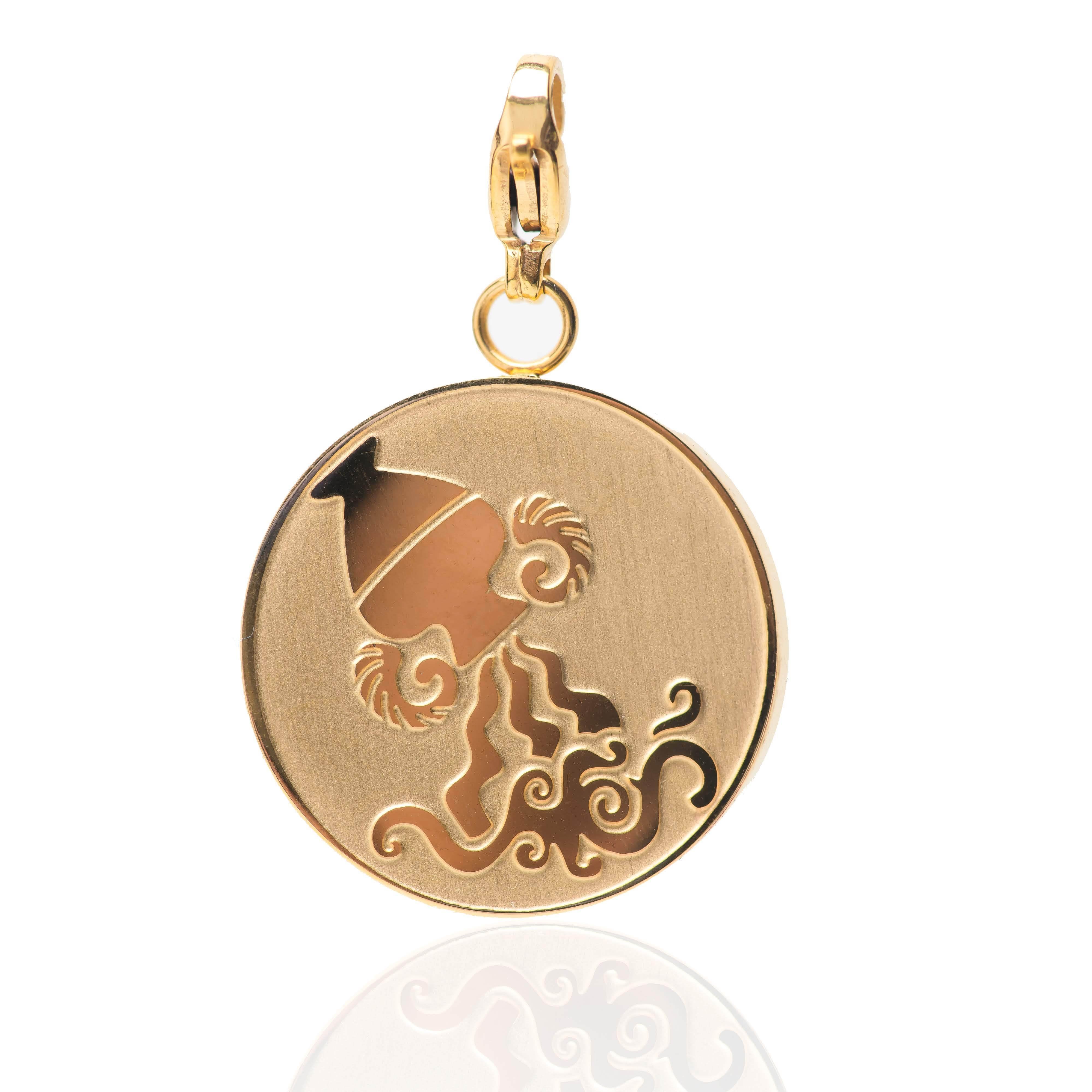 Aquarius Zodiac Sign Necklace - Sterling Silver Medallion Pendant for Women & Men - Perfect for Birthday Gifts, Astrology Jewelry & Spiritual Accessories - Ideal for Daily Wear, Special Occasions & Zodiac-Themed Events