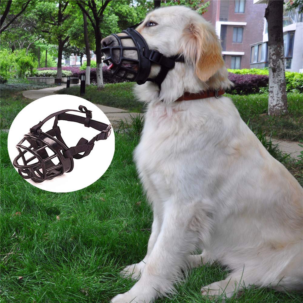 JYHY Adjustable Soft Silicone Dog Muzzle - Breathable Anti-Biting Chewing Barking Training Muzzle for Small Medium Large Dogs - Perfect for Grooming, Vet Visits & Outdoor Walks