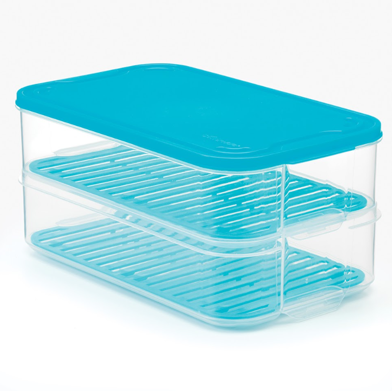 Stay Fresh Stackable Storage Bins - Organize Pantry, Fridge & Kitchen for Fresh Food Storage | Space-Saving Home Organization Solution