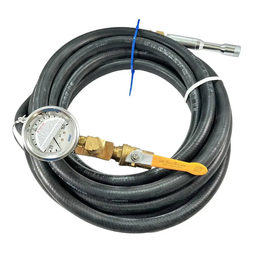 AA Large Bore Inflator with 25ft Hose - 0-160 PSI Gauge for Tires, Air Mattresses & Inflatables | Heavy Duty Air Pump for Cars, Trucks, Bikes & Pool Toys