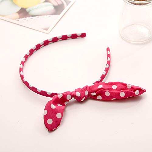 Dusenly 6-Piece Women's Fashion Bow Knot Hairbands - Polka Dot Headbands for Women & Girls, Hair Accessories for Daily Wear, Parties & Special Occasions