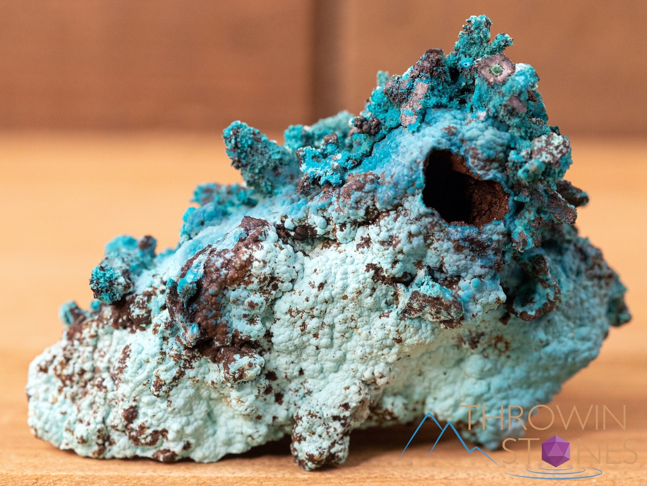 CHRYSOCOLLA Pseudomorph after AZURITE & MALACHITE Raw Crystal Specimen | Natural Healing Stone | Unique Housewarming Gift & Home Decor | Meditation & Energy Work | 40640