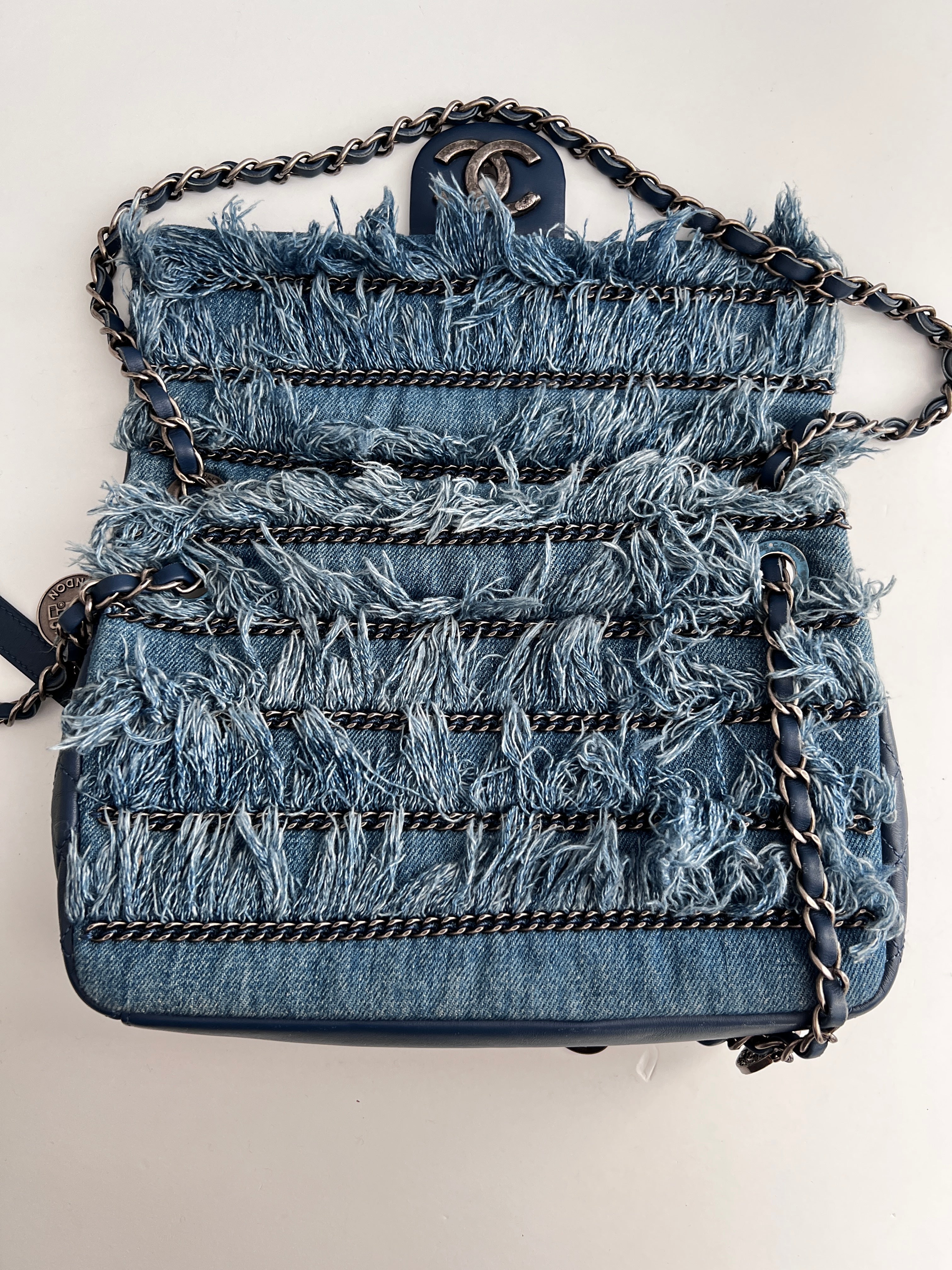 Chanel Paris Dubai Denim Flap Bag - Luxury Designer Crossbody Bag for Women | Perfect for Travel, Shopping & Evening Outings