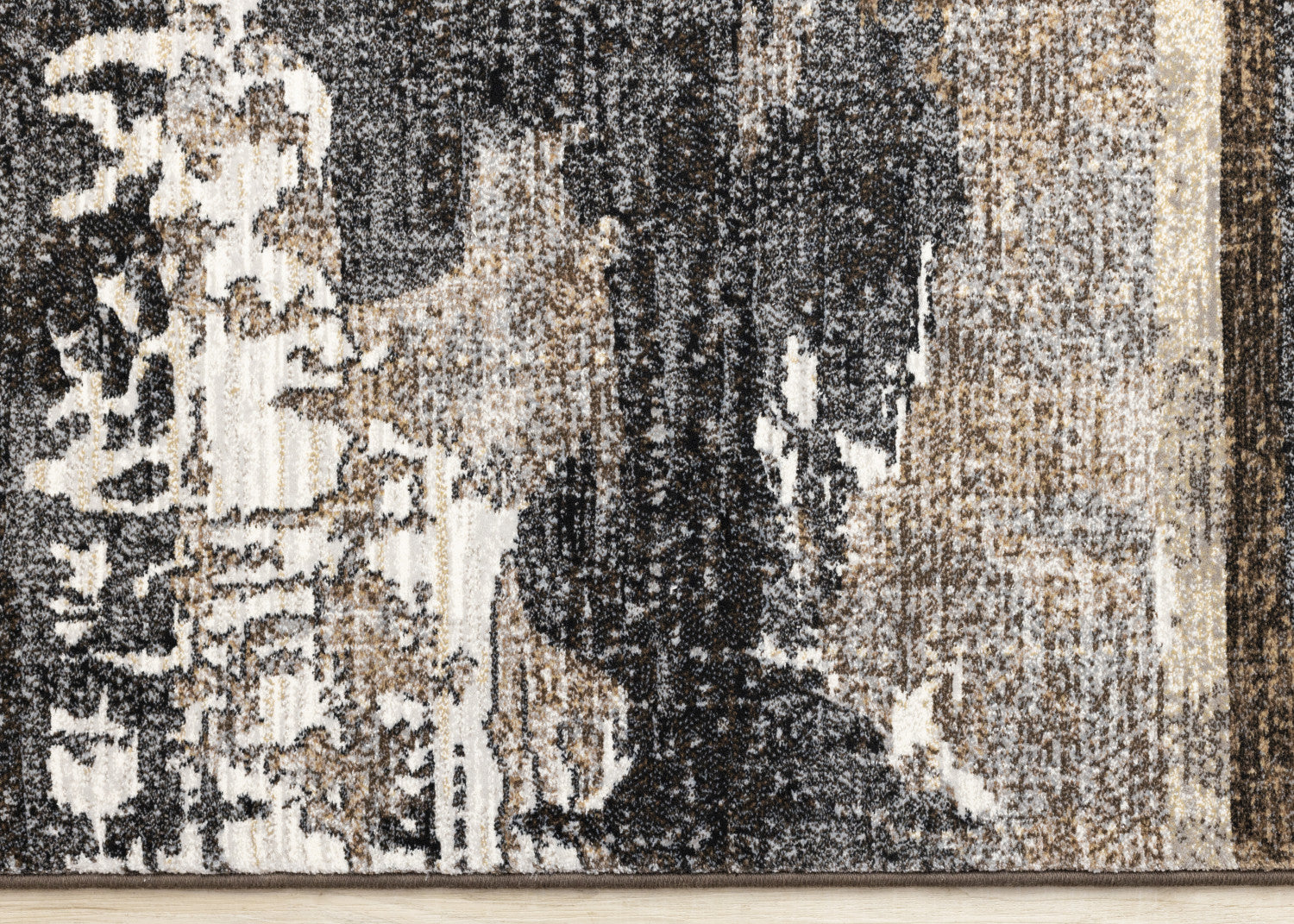 Allure Modern Dark Area Rug - Black & Brown 8' x 11' - Perfect for Living Room, Bedroom & Office Decor