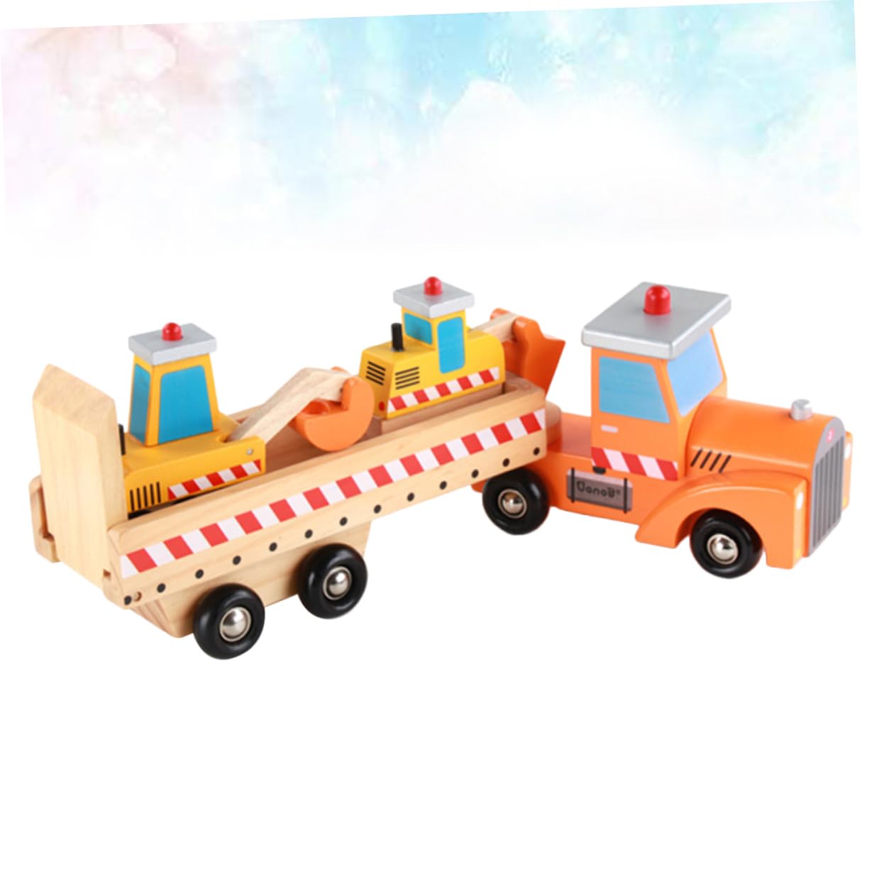 Musisaly Wooden Construction Vehicle Toy Set - 1PC Excavator & Engineering Car for Kids | STEM Learning, Pretend Play, Birthday Gifts for Boys & Girls | Perfect for Sandbox Play, Construction Theme Parties