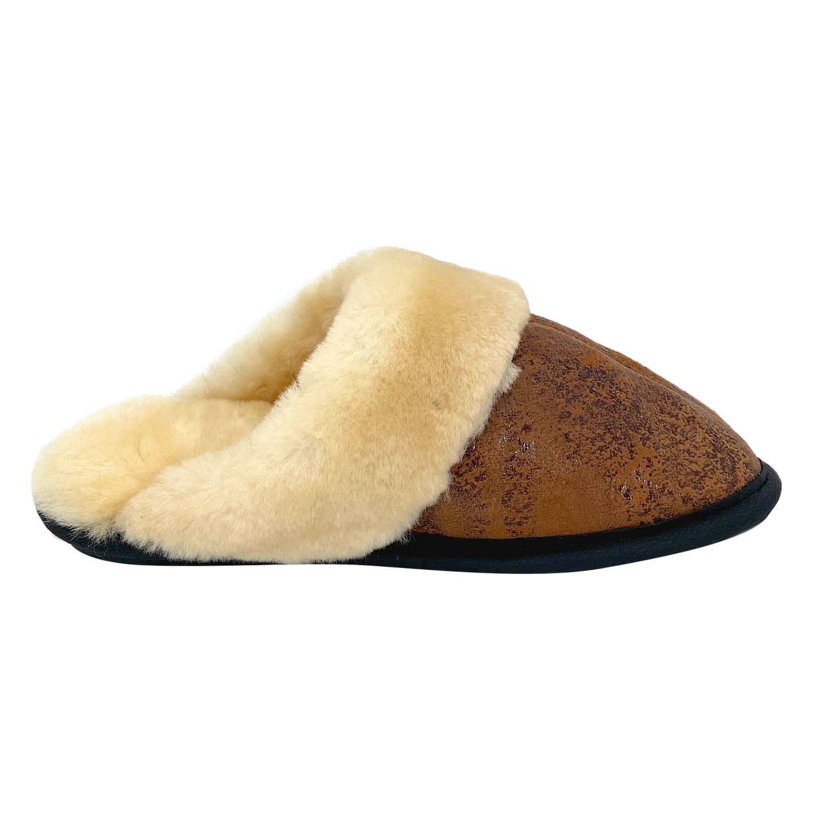 Cozy Women's Sheepskin Dunes Slippers - Soft Indoor/Outdoor House Shoes for Winter Comfort & Warmth - Perfect for Home, Lounge, and Cold Weather Wear