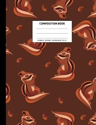 Squirrel Themed College Ruled Composition Notebook - 8.5 x 11 Inch Journal with 120 Pages for School, Office & Creative Writing | Perfect Gift for Students & Nature Lovers
