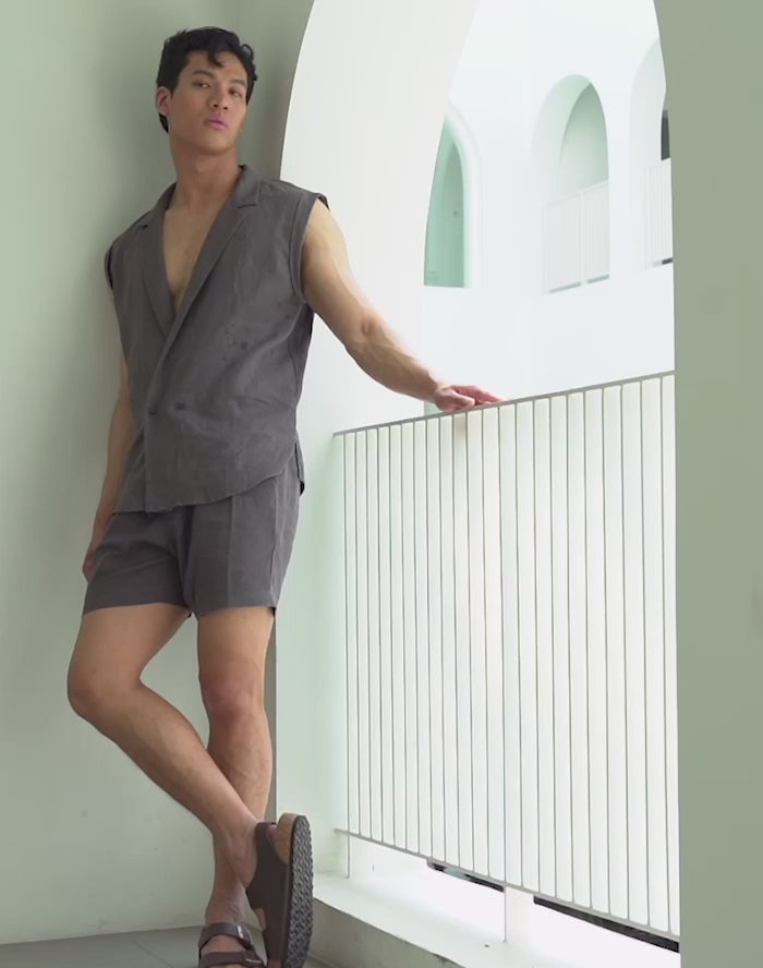 2Eros Breezy Linen Single Button Wrap Vest for Women - Lightweight Summer Cover Up - Beach, Pool, or Casual Outfit Essential