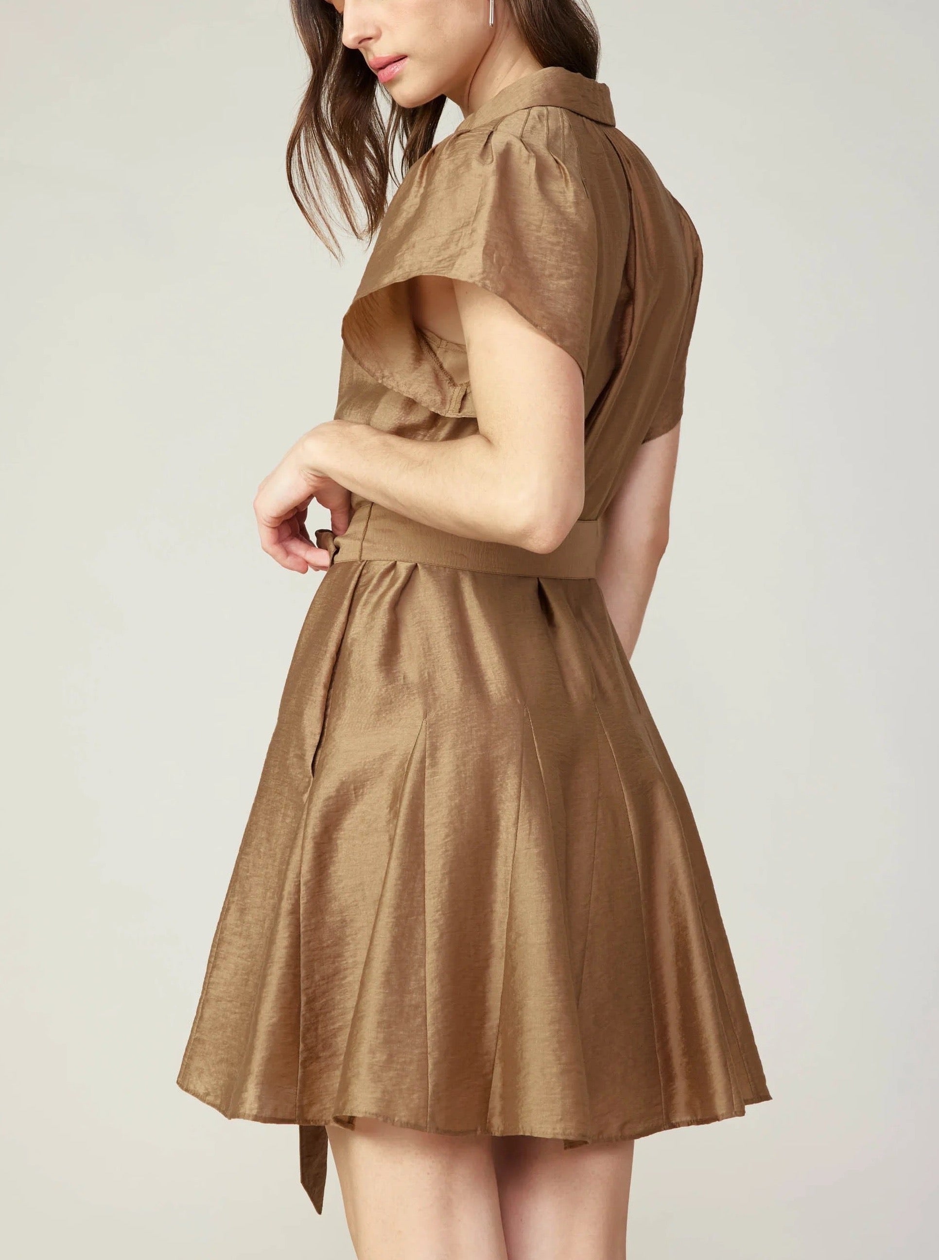 Stylish Espresso Mini Dress for Women - Elegant & Flattering Party Outfit | Perfect for Night Out, Date Night & Special Occasions