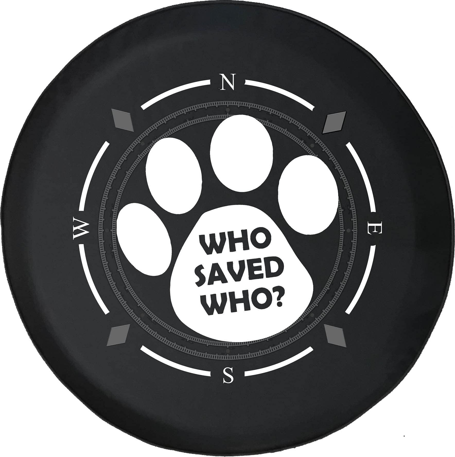 American Unlimited Spare Tire Cover with Compass Design - Durable SUV, RV & Trailer Wheel Cover for Pet Lovers (Dog & Cat Theme) - Perfect for Off-Road Adventures, Camping Trips & Road Travel